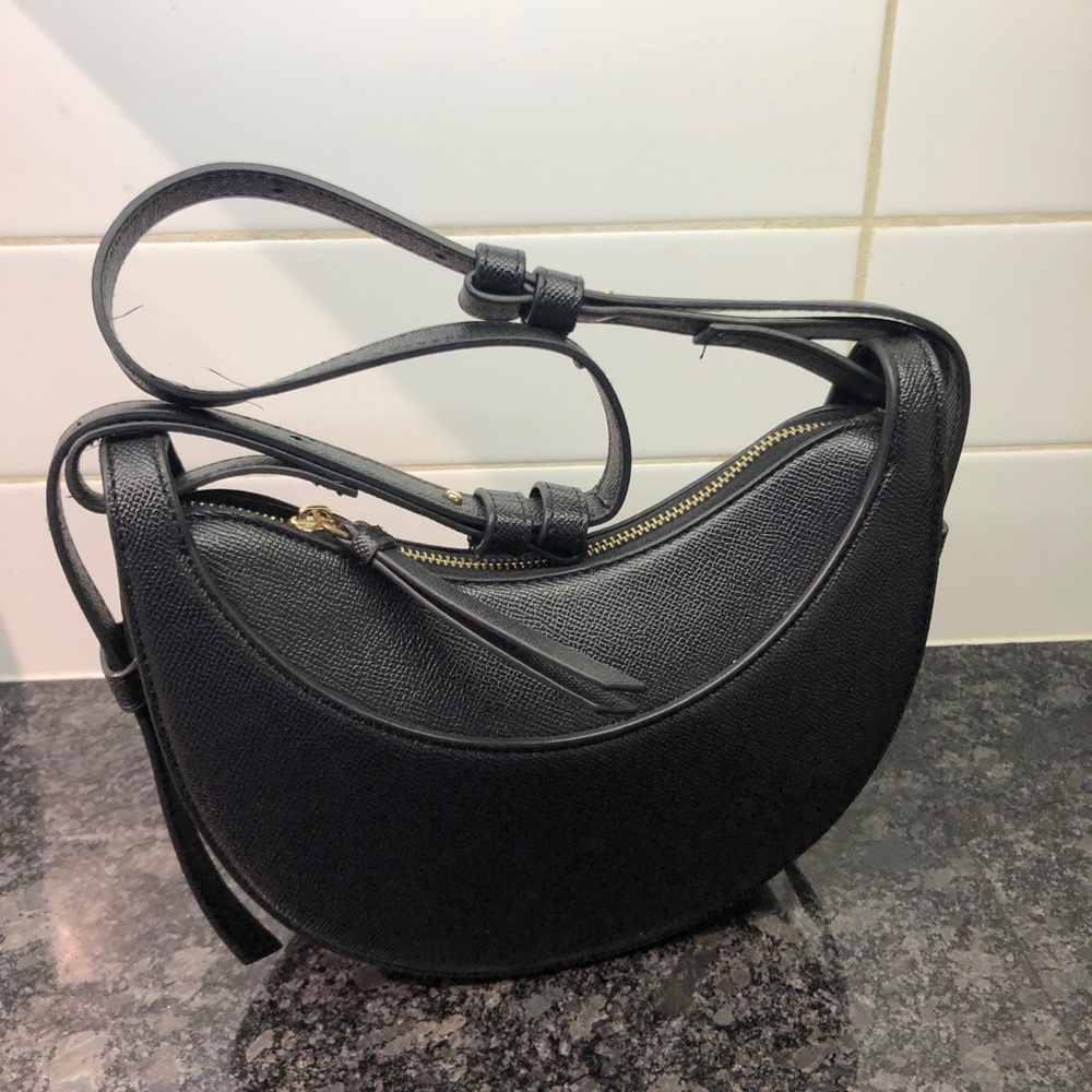 Elegant Crescent Moon Shape Black Women's Bag